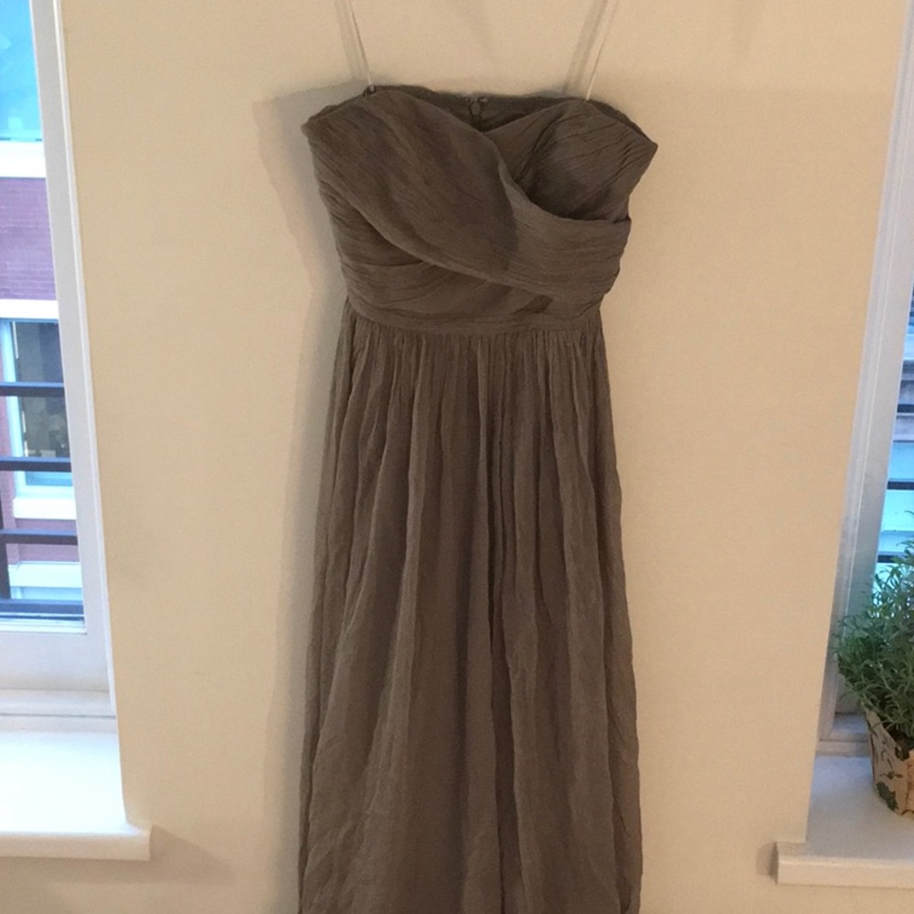 J.Crew Arabelle Gown in Graphite Silk Chiffon